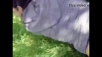 Anal on the grass