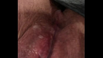 wife fingers her creampied pussy until she cums hard (Comment for pics)