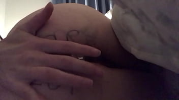 Nasty slut plays and fingers pussy while spanking her ass