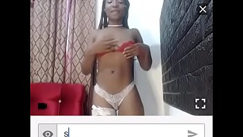 Rich black woman masturbates on webcam
