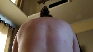 Once again, the chubby girl sitting and cumming on my cock