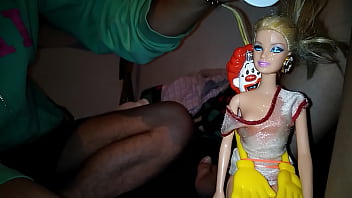 Toy doll pussy insertions: Ronald mcdonald fucks Barbie . Part.2