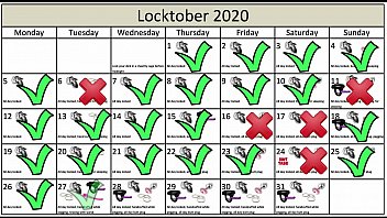 Locktober 2020 - The tasks that each proper chastity should perform that month of the year. You have to all the tasks consistently. You must not skip any task. Any task you miss for whatever reason, means your dick stays locked an extra day.