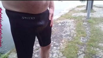 Speedo urinating at the canal ** outdoor fun **