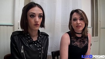 Marie and Sophie two naughty brunettes share a cock