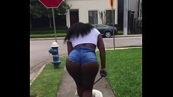 My fat ass slut walking down the street