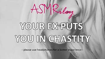 EroticAudio - Tu ex te pone en castidad, jaula de gallo, dominación femenina, mariquita | ASMRiley