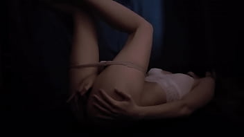 Seductive erotic performance. Beautiful art webcam model makes affectionate orgasmic masturbation.