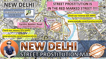 New Delhi, India, Sex Map, Street Prostitution Map, Massage Parlours, Brothels, Whores