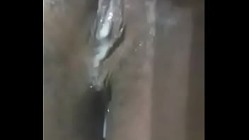Ebony babe squirting after masturbation