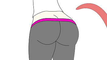 Posesión femenina - Animación de gusano en pantalones 1