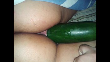 Safadinha Playing with Cucumber