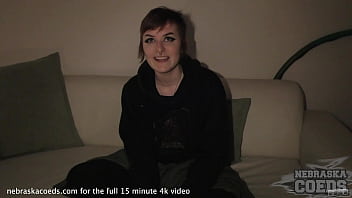 fresh faced 19yo brille first time casting video