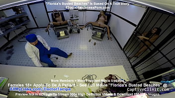 "Floridas Busted Beaches" Asia Perez Little Mina e Ami Rogue são presos e fazem revista e exame de ginecologia pelo médico Tampa a caminho da praia da Flórida BondageClinic.com