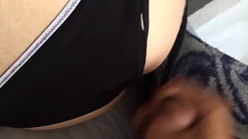 I cum on my stepsister's ass without her noticing