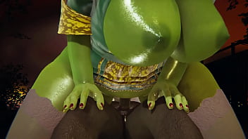 Shrek - Princesse Fiona creampied par Orc - Porno 3D