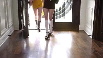 Jessie Saint & Jamie Jett in a foot fetish lesbian porn music video