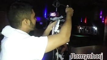 In the babilônia nightclub actress angel diniz with actor romynhorj DJ jump bolt jones Alex lima recording in rio de janeiro