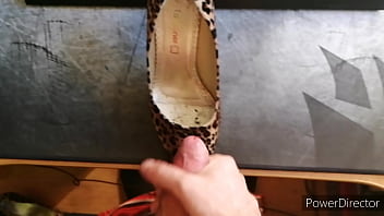 Cuming into panter high heels