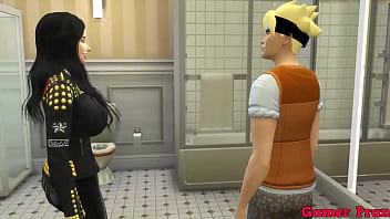 Perverted Family Cap 6 Naruto and his mother Hinata and sister Hanabi are trapped in the bathroom and end up having a threesome with their mother and sister