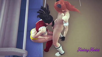 Boku No Hero Hentai 3D - Momo Sex in a Train pompino e scopata - Anime manga giapponesi Cartoon Porn