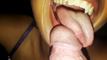 I leave my dog Susy's mouth full of cum after a great blowjob
