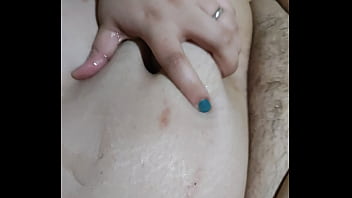 Bbw playing with her belly button