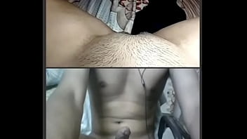 Indian couple fucking... his wife made me Cum Twice on Videocall.... had a hot chat with me after that...