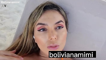 Crazy teddy licking my pussy on the beach Full video on bolivianamimi.tv