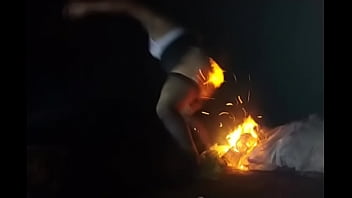 Shemale Slut Satanic Priestess Offers Her Ass To The Fire