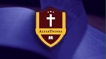 Skinny twink rides priests cock