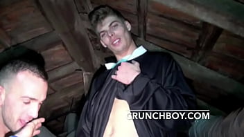 sexy straight boy muscle from bordeaux fucked by the priest at the church