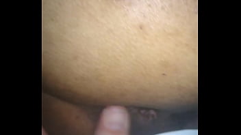 Big black ass close up of barely touched pussy