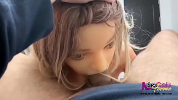 Ravaging my petite sex doll and cumming in her teen mouth