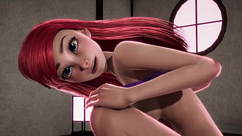 La petite sirène rousse Ariel se fait prendre par Jasmine - Disney Porn