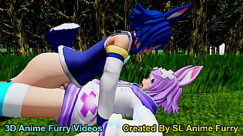 Anime Bunny Girls - Neptune Aqua Missionary Sex In The Forest