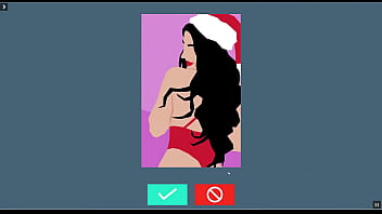 Lewd Mod XXXmas [Christmas PornPlay Hentai game] Ep.1 censurando el coqueteo y el sexteo por Navidad con una colega sexy
