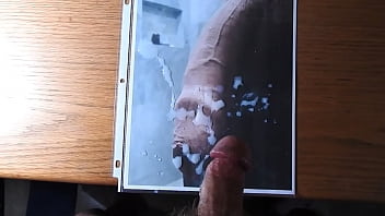 A naked daddy pumps his hot cum on a man's sexy, uncircumcised penis.