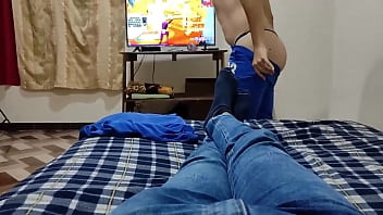 I fuck my maid while I watch my video games, I offer her a good amount to take advantage of her and put my big cock in her