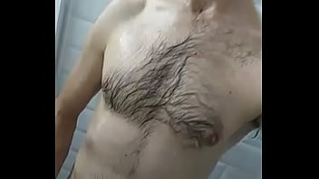 In the shower touching my cock