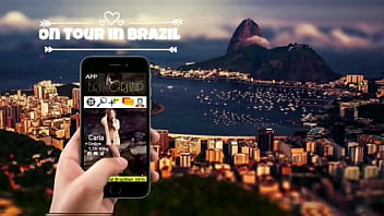 BRUNA LOPES fucks the tourist from Brazil Girls Map, Tourist from Brazil Girls Map licks Bruna big butt, Horny tourist interviews Bruna Lopes for hot sex