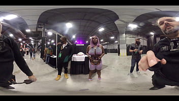Sexual Chocolate gives me a body tour at EXXXotica NJ 2021 in 360 degrees VR
