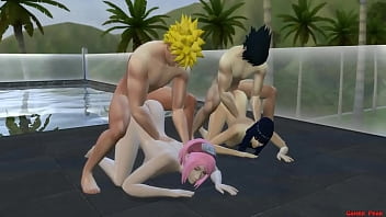 Naruto Hentai Episode 72 Hinata et Sakura échangent leur femme Naruto Hentai Pool Day enculée comme des salopes accros à la grosse bite