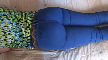 Compilation - 58 year old exhibitionist mom shows off her big ass with jean on and jean bottom