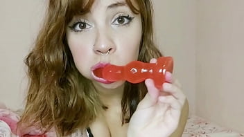 Solo anal play of this slutty teen