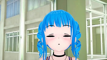 Sexy slutty big tit blue haired anime babe fucked hard (Hentai) Koikatsu!