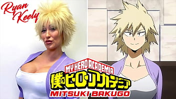 Camsoda - Sexy MILF Ryan Keely Cosplay als Mitsuki Bakugo bekommt Sperma auf Bush