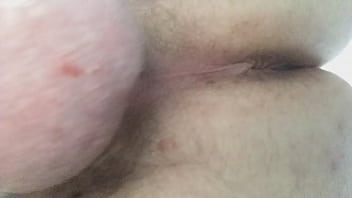 Close up ass Balls and cock with cum load