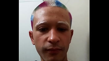 Masturbation gay pride color hair