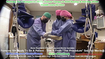 Sie unterziehen sich „dem Eingriff“ bei Dr. Tampa, Krankenschwester Jewel und Krankenschwester Stacy Shepards mit behandschuhten Händen @GirlsGoneGyno Reup